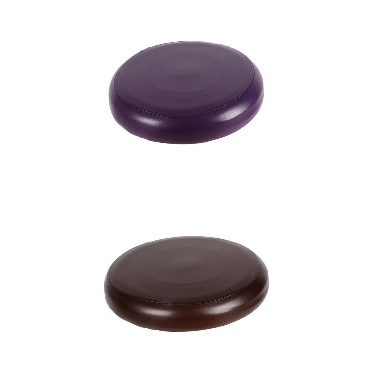 2x Home Bar Stool Covers PU Leather Round Seat Cushion Sleeve Coffee +Purple
