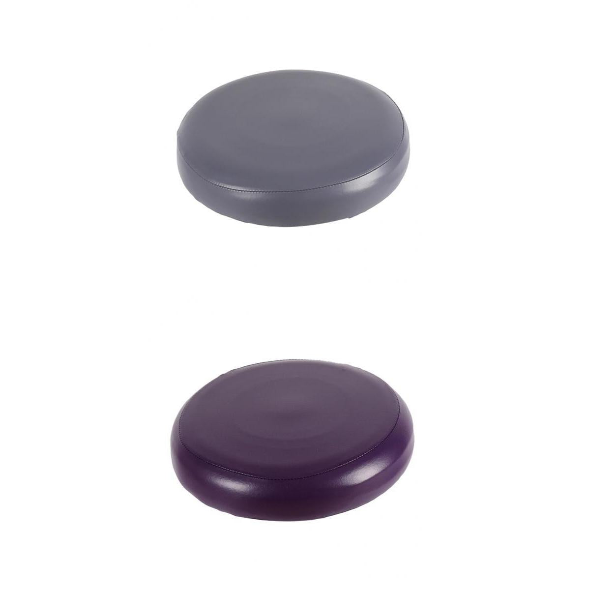 2x Home Bar Stool Covers PU Leather Round Seat Cushion Sleeve Grey +Purple