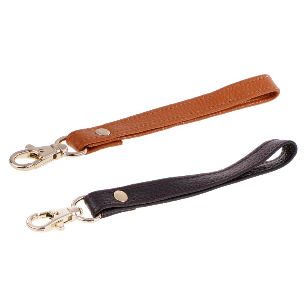 2pcsReplacement Genuine Leather Wrist Strap Clutch Wristlet Purse Strap