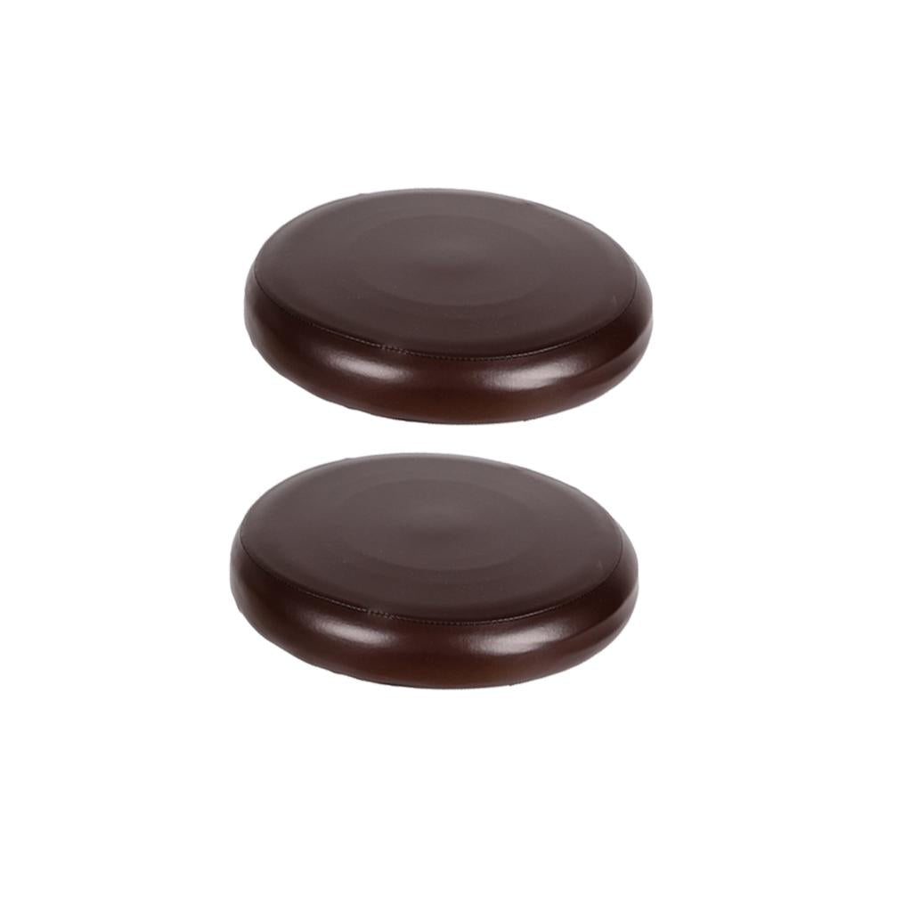 2x Home Bar Stool Covers PU Leather Round Seat Cushion Sleeve Coffee