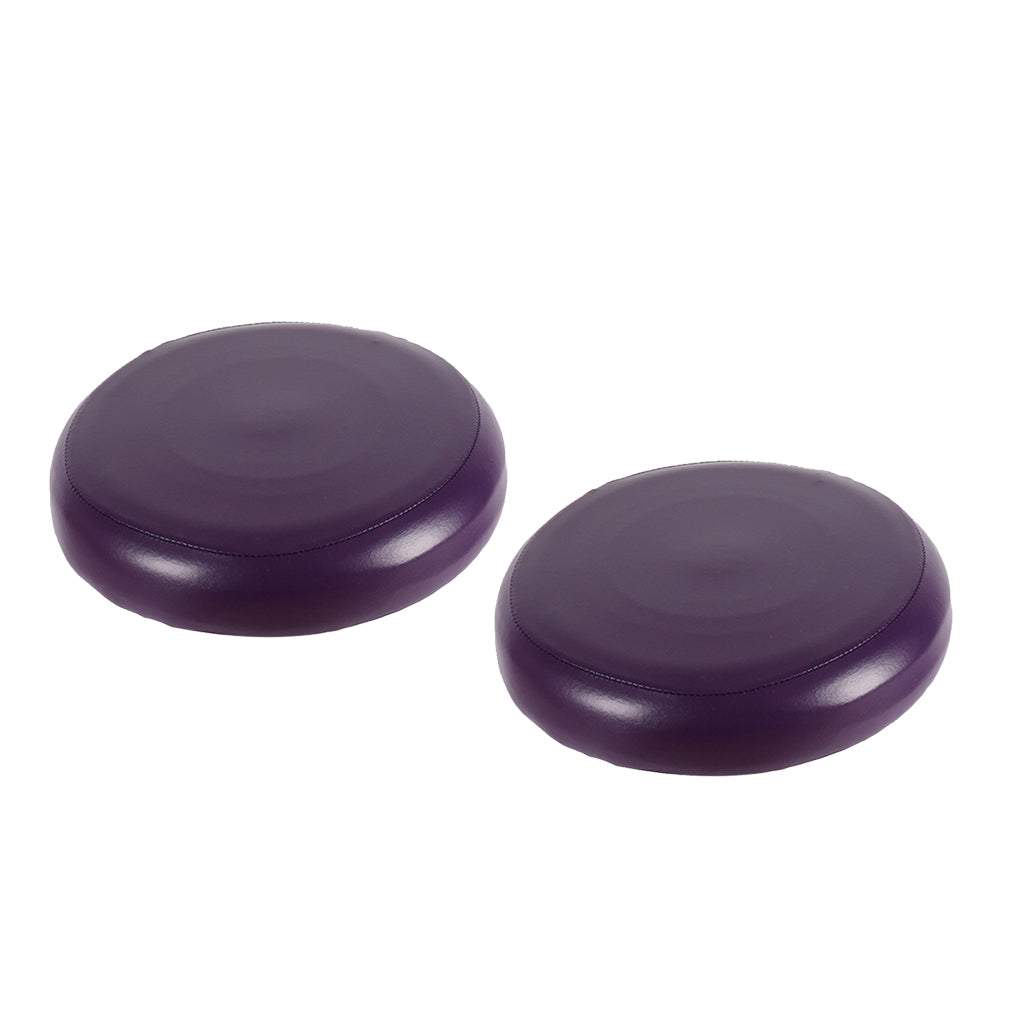 2x Home Bar Stool Covers PU Leather Round Seat Cushion Sleeve Purple
