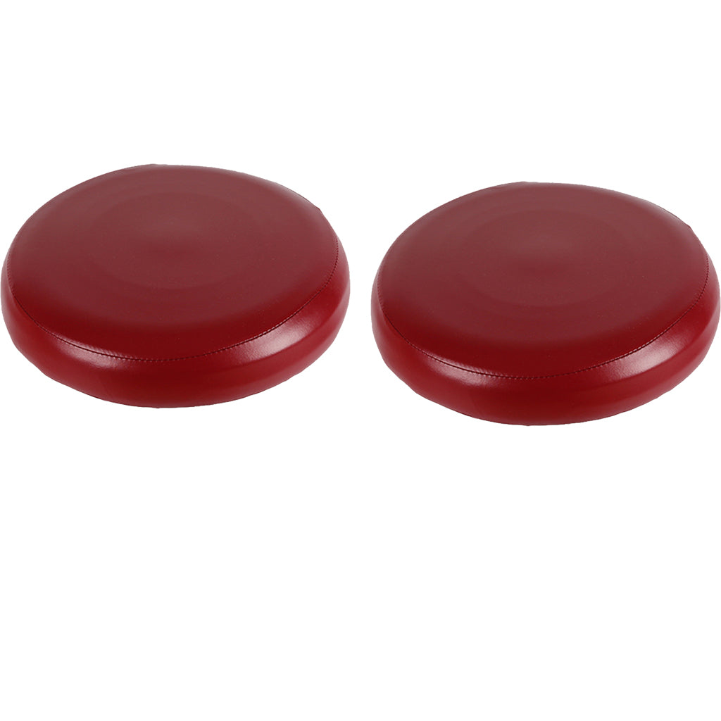 2x Home Bar Stool Covers PU Leather Round Seat Cushion Sleeve Wine Red