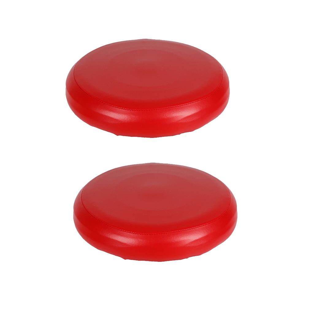 2x Home Bar Stool Covers PU Leather Round Seat Cushion Sleeve Red