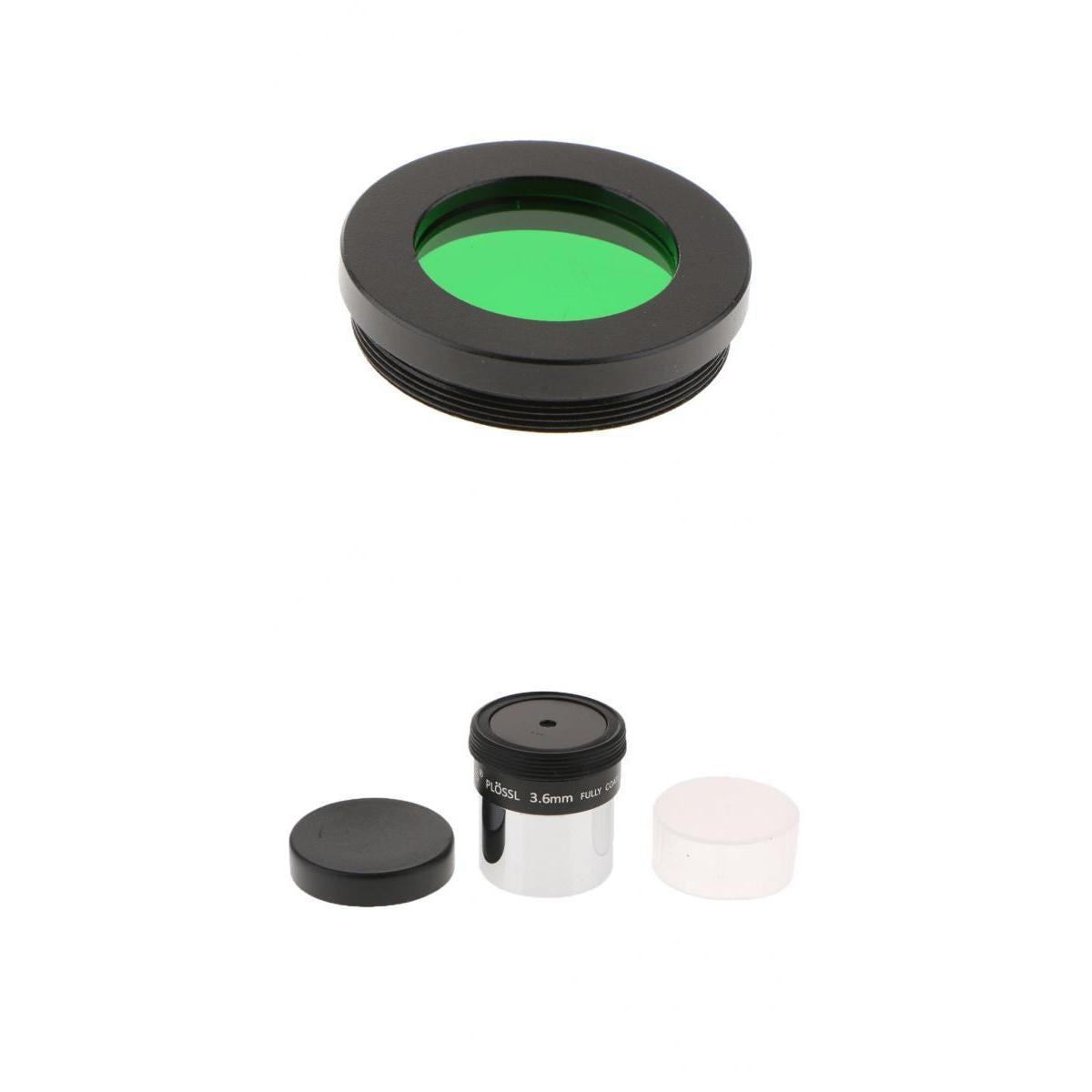 1.25inch Telescope Eyepiece Lens Plossl 3.6mm for Astronomy & Filter Green