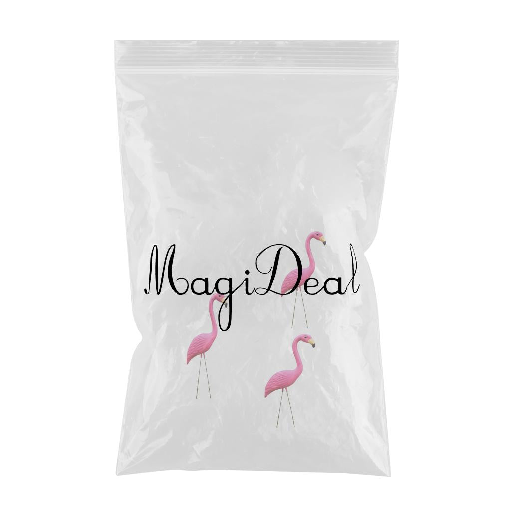 3pcs Lifelike Plastic Flamingo Statue Garden Sculpture Yard Lawn Ornaments