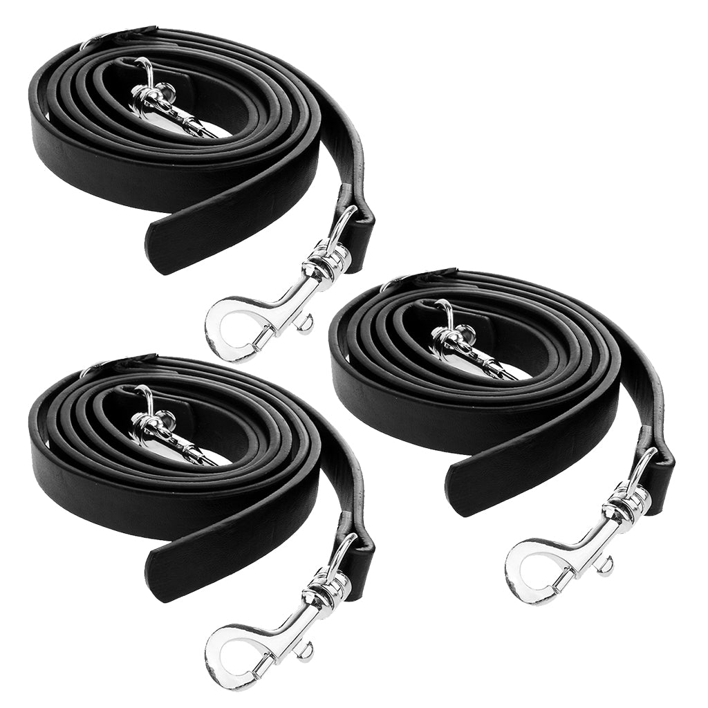 3x PU Leather Crossbody Bag Shoulder Bag Strap Replacement 145cm Black