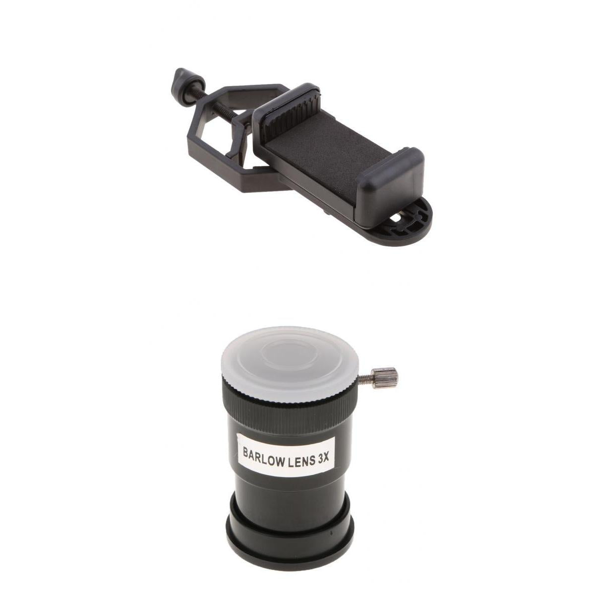 Barlow Lens Eyepiece 3X for Celestron + Phone Telescope Adapter Mount Holder