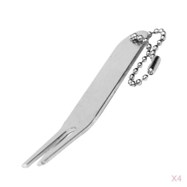 4x Zinc Alloy Golf Putting Green Divot Repair Tool Fork Gift for Golfer Club