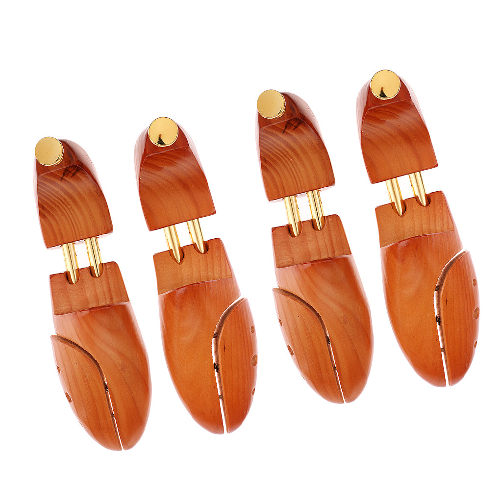 2 Pairs Women Men Adjustable Cedar Wood Shoe Tree Holder Shaper Keeper 43-44