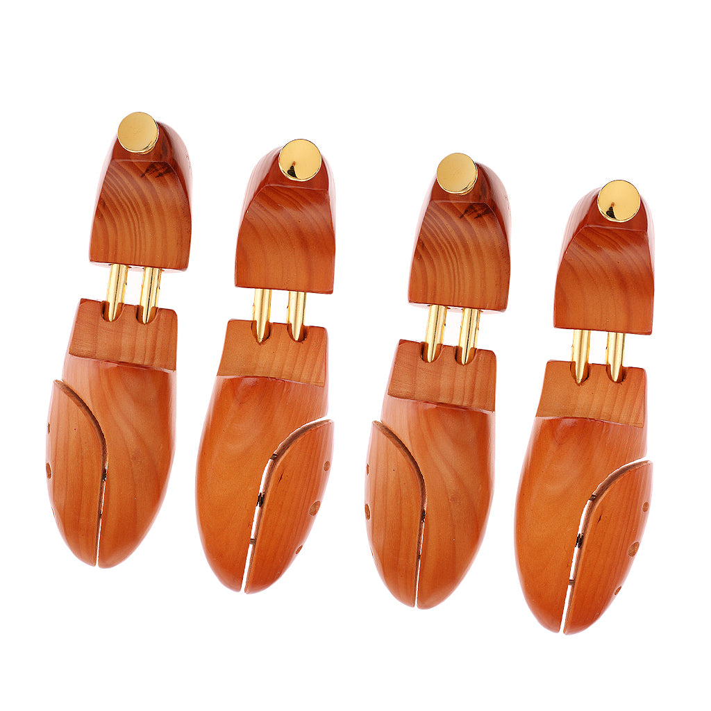 2 Pairs Women Men Adjustable Cedar Wood Shoe Tree Holder Shaper Keeper 43-44