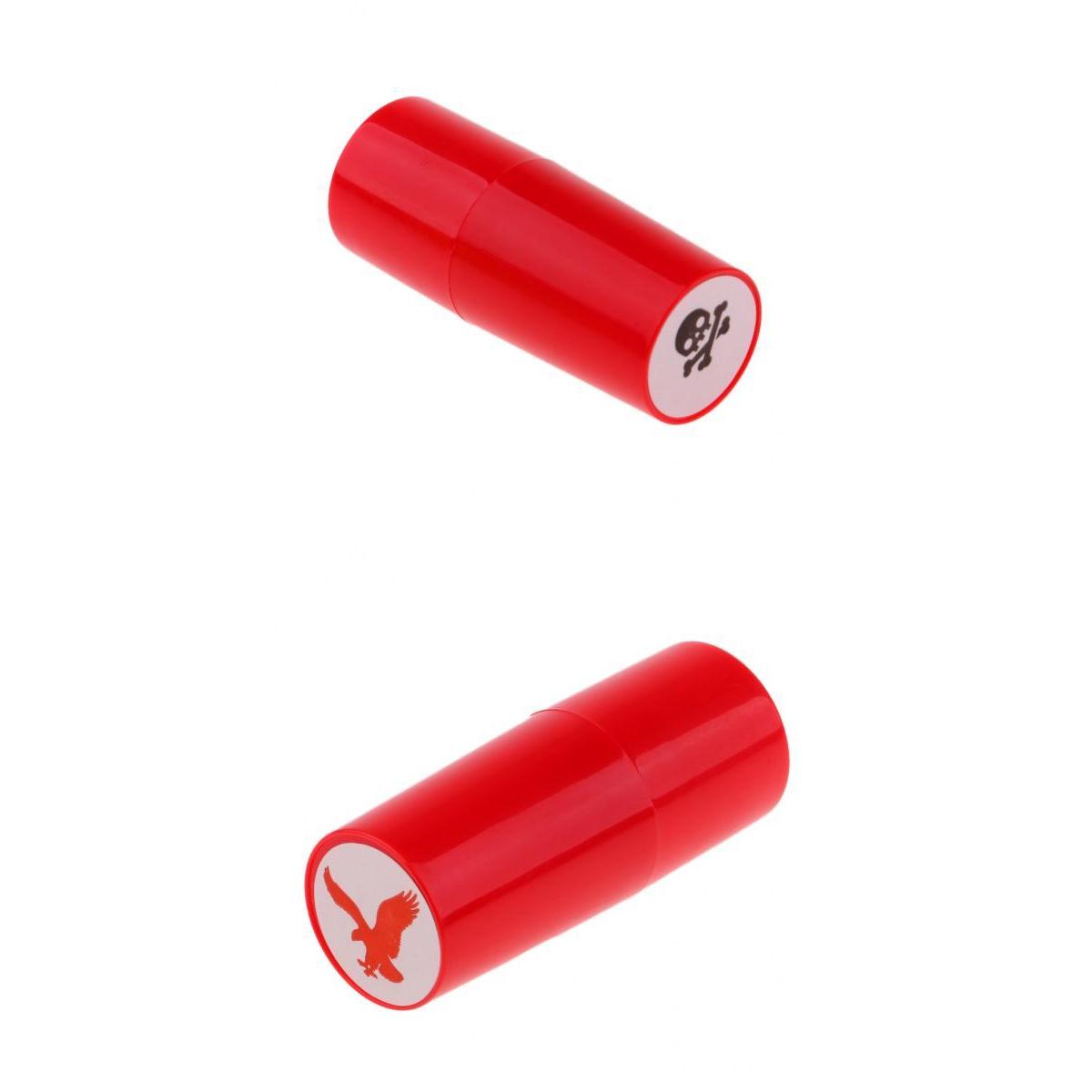 2pcs Quick-dry Golf Ball Stamp Stamper Marker Impression Seal Eagle+Skull