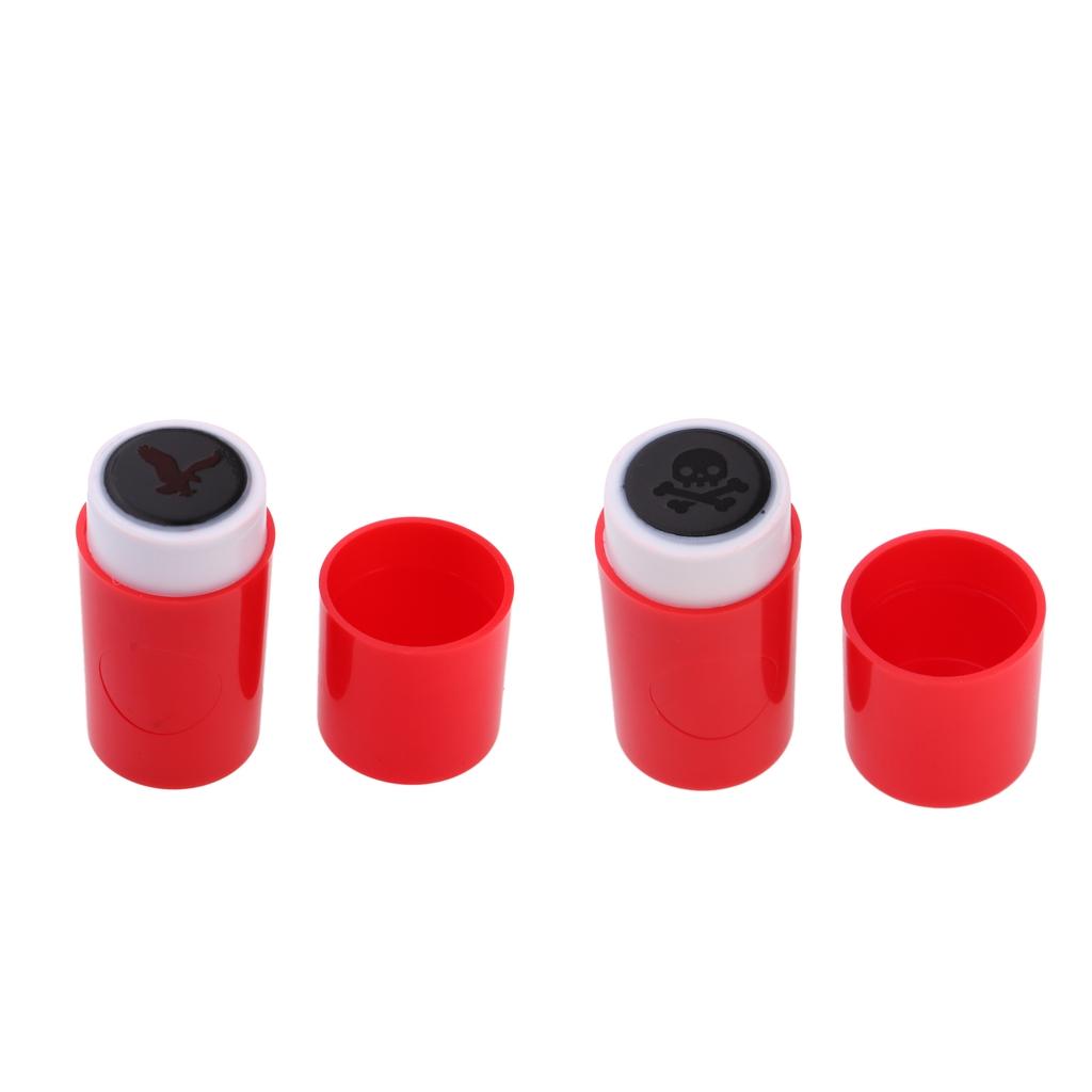 2pcs Quick-dry Golf Ball Stamp Stamper Marker Impression Seal Eagle+Skull
