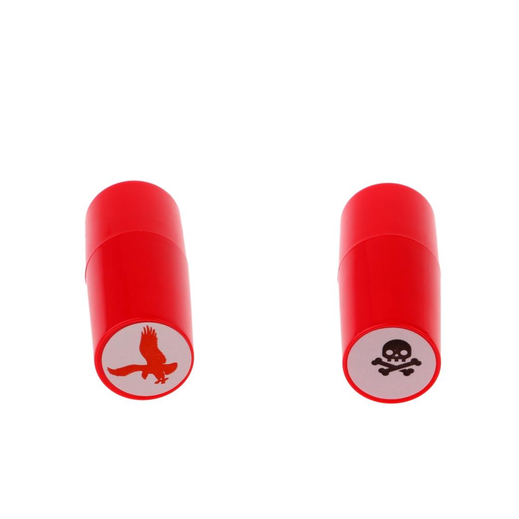 2pcs Quick-dry Golf Ball Stamp Stamper Marker Impression Seal Eagle+Skull