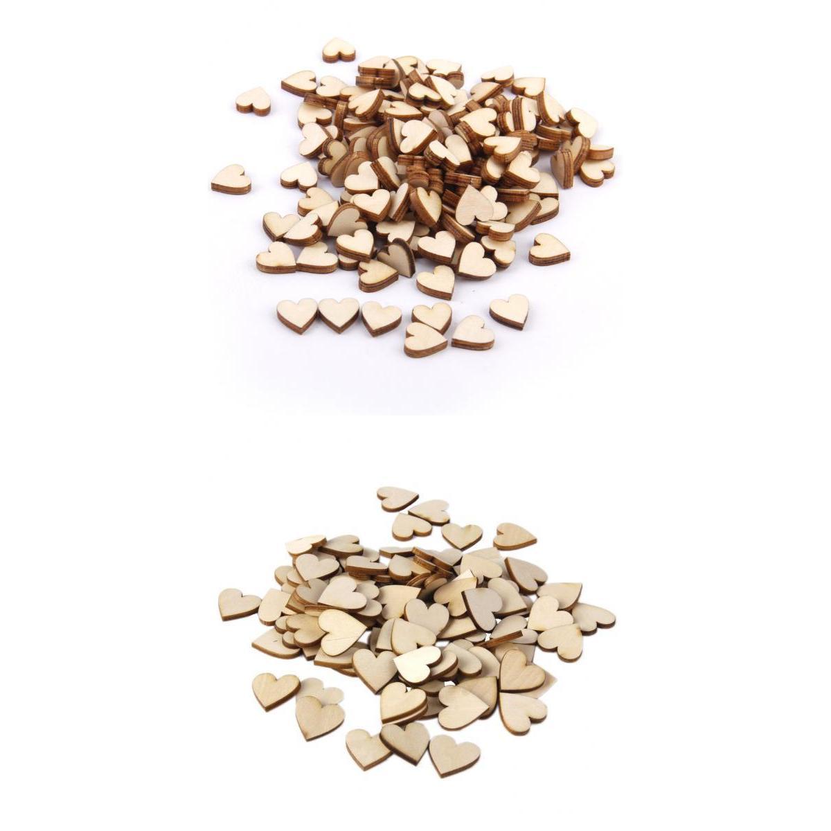 Basswood Blank Peach Heart Embellishments for DIY Crafts 30mm/10mm 250pcs