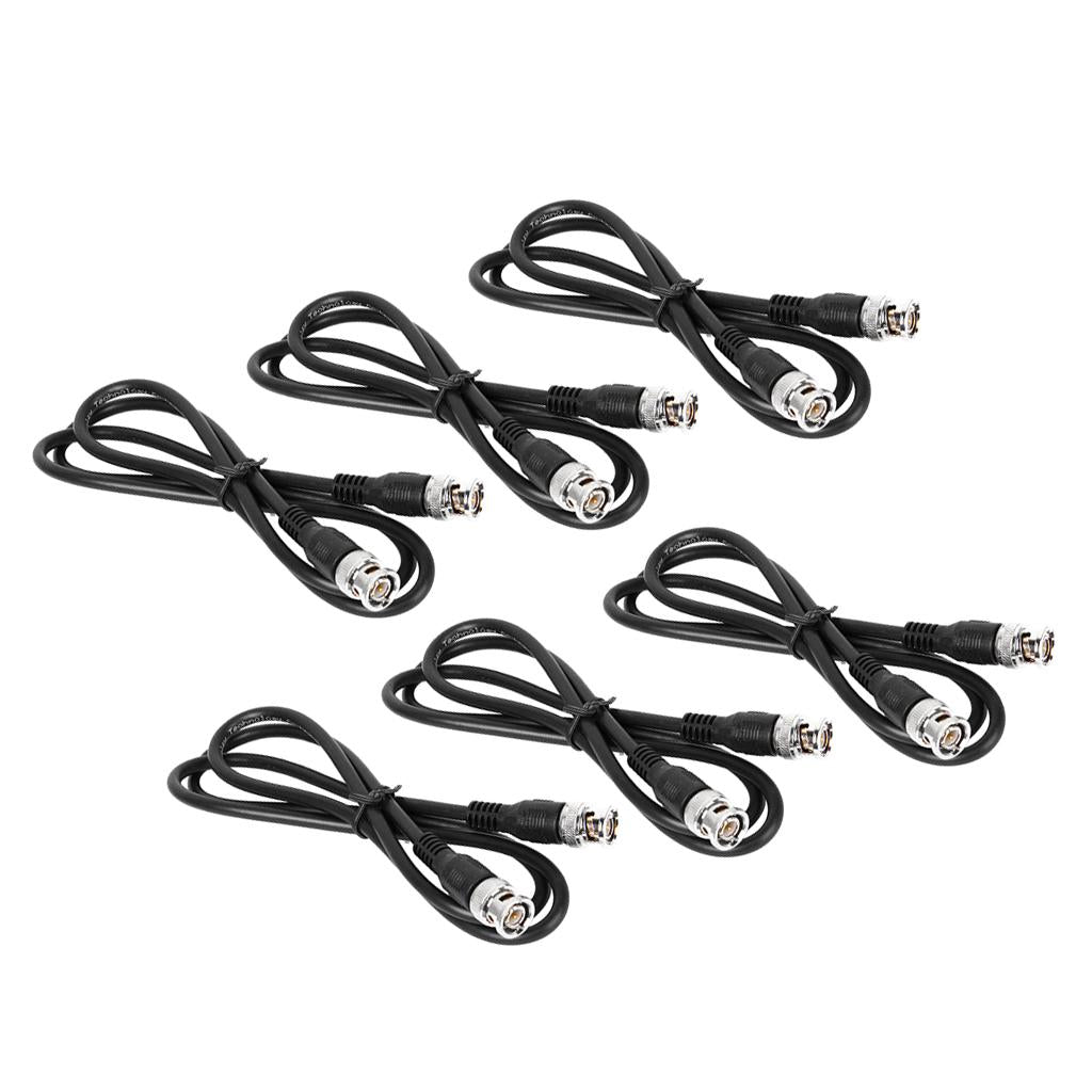 6x 3ft BNC Male to BNC Male RG58 CCTV Camera Coaxial Cable