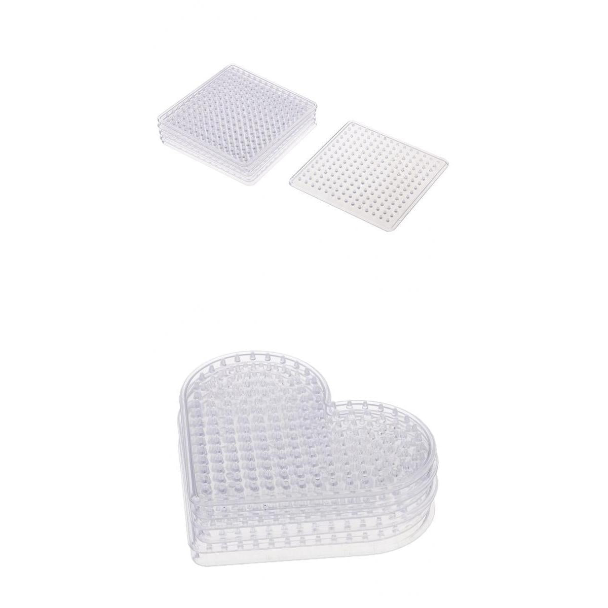 12x Clear Plastic Perler Beads Pegboard fits 5mm Bead for DIY Children Craft
