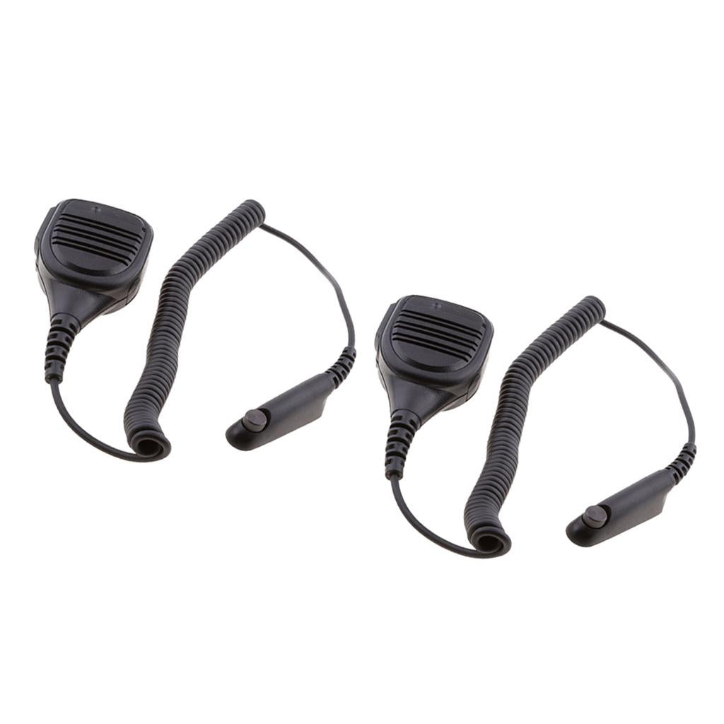 2Pack PMMN4021A Handheld Shoulder Speaker Microphone Waterproof For Motorola