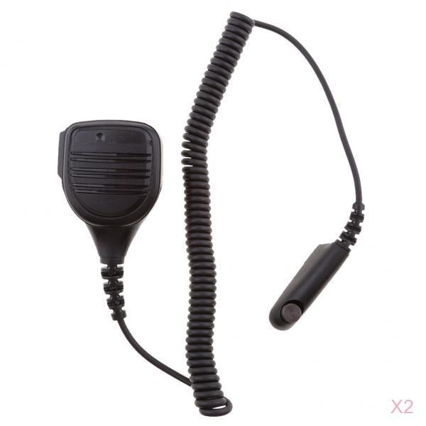 2Pack PMMN4021A Handheld Shoulder Speaker Microphone Waterproof For Motorola
