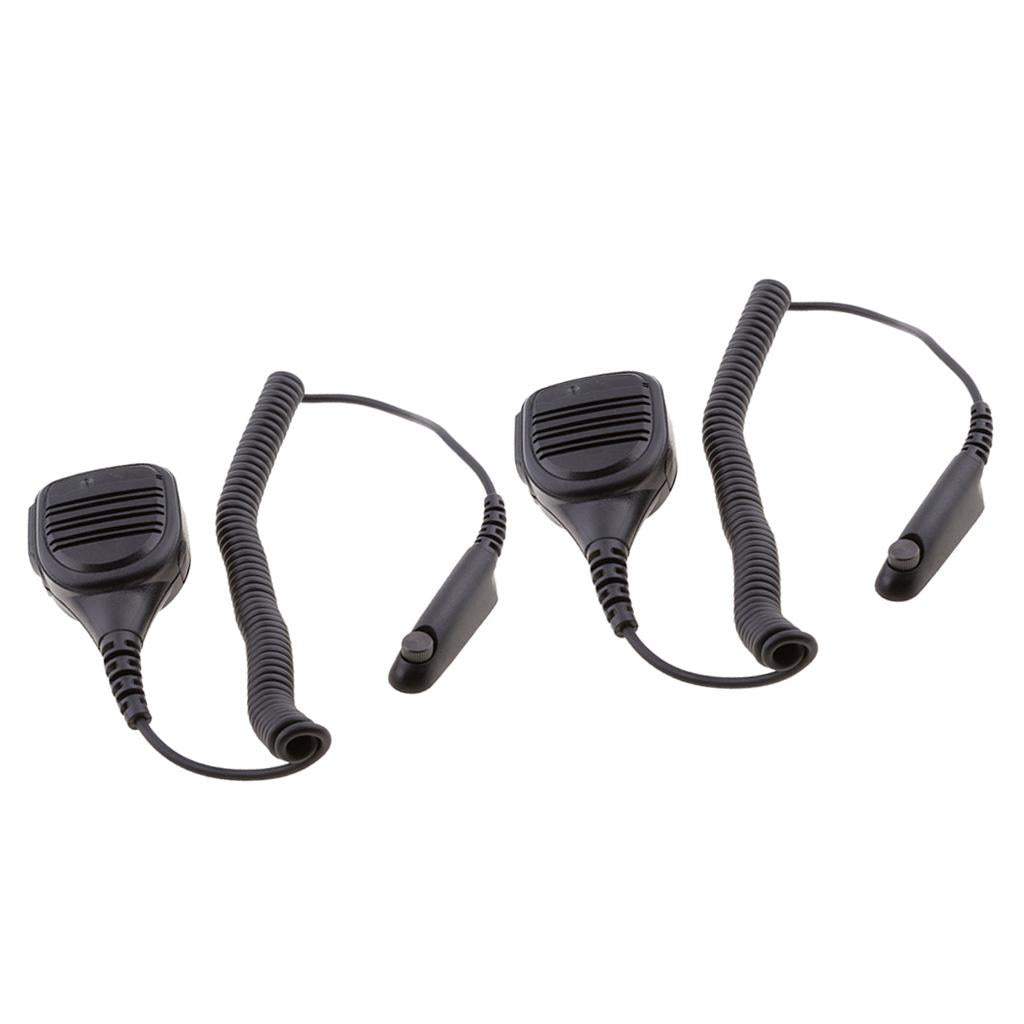 2Pack PMMN4021A Handheld Shoulder Speaker Microphone Waterproof For Motorola