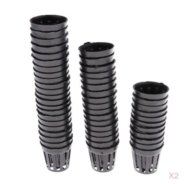 100Pcs Plastic Pot Baskets Aquarium Aquatic Water Plant Grass Cultivate S