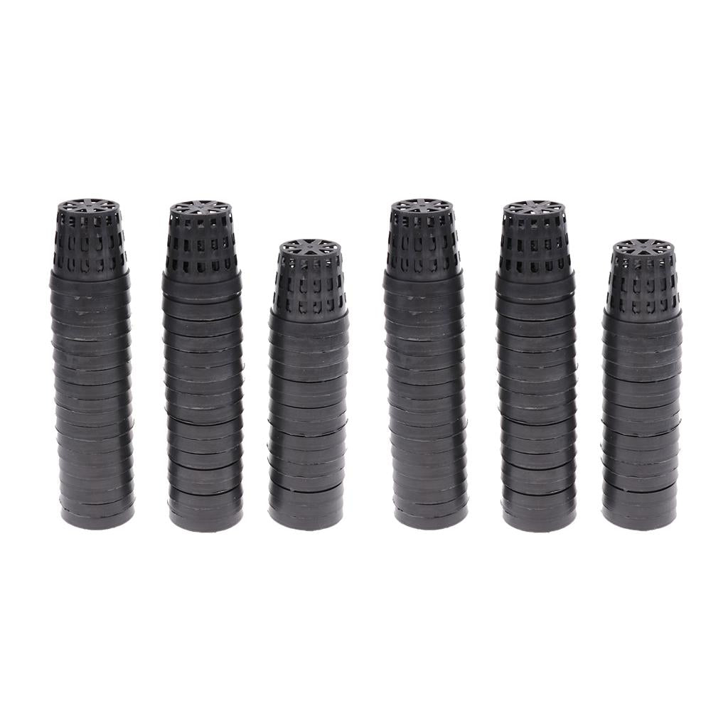 100pcs Plastic Pot Baskets Aquarium Aquatic Water Plant Grass Cultivate