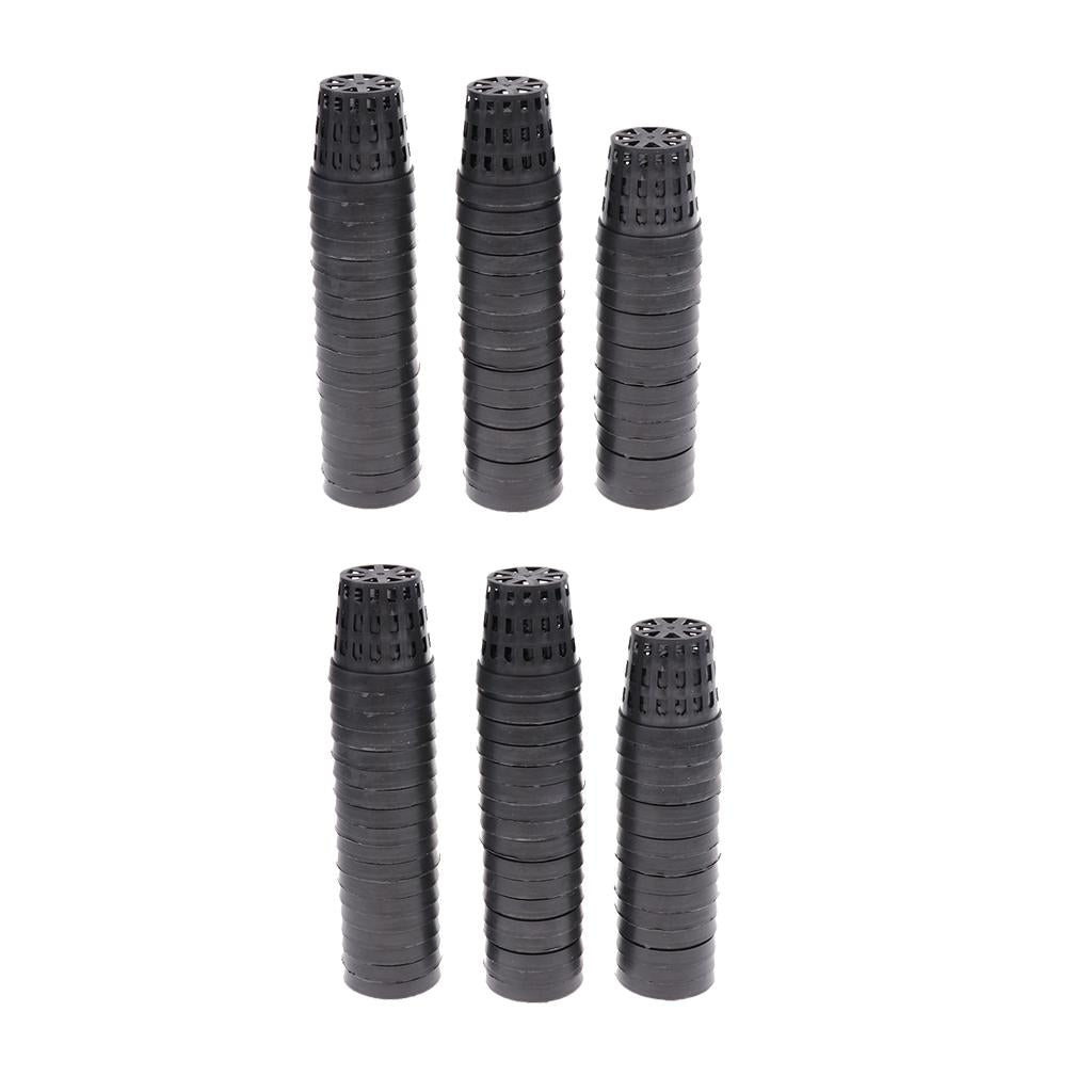 100pcs Plastic Pot Baskets Aquarium Aquatic Water Plant Grass Cultivate