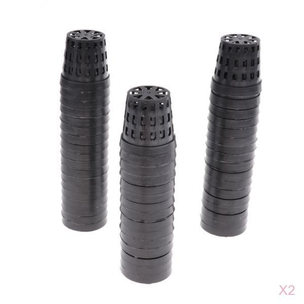 100pcs Plastic Pot Baskets Aquarium Aquatic Water Plant Grass Cultivate