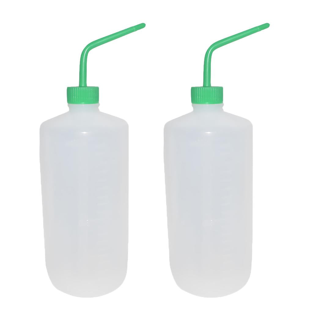 2Pc 1000ml Garden Watering Can Plastic Squeeze Water Soap Wash Bottle Curved