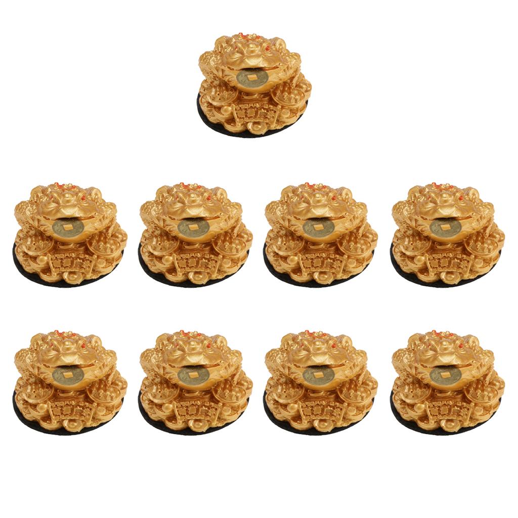 9xFeng Shui Money Lucky Fortune Oriental Chinese Wealth Frog Toad Coin Decor