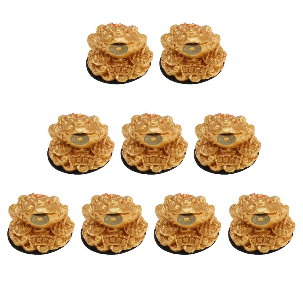 9xFeng Shui Money Lucky Fortune Oriental Chinese Wealth Frog Toad Coin Decor