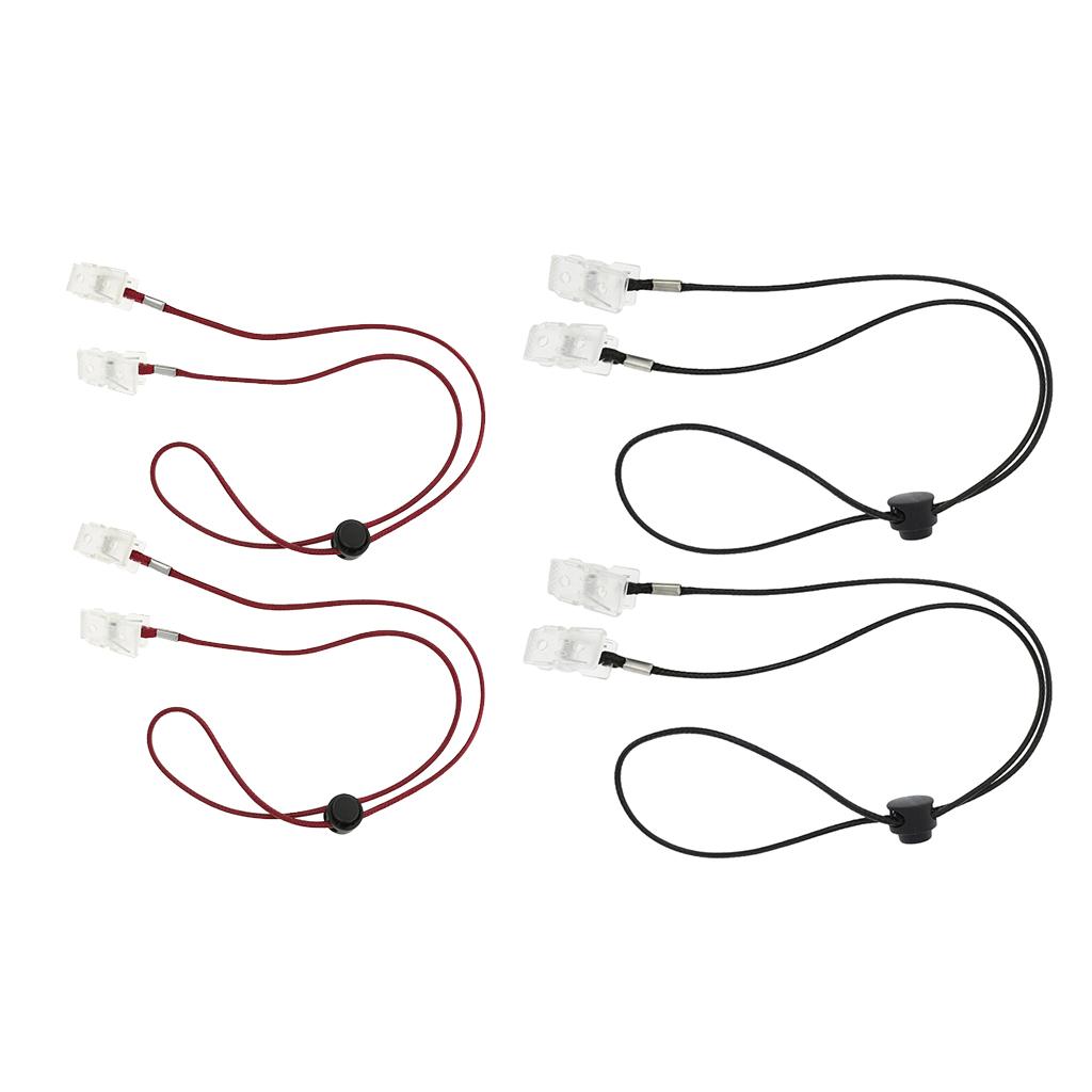 4 Pieces Flexible Bib Napkin Chains Holder Meal Paper Towel Clip Landyard