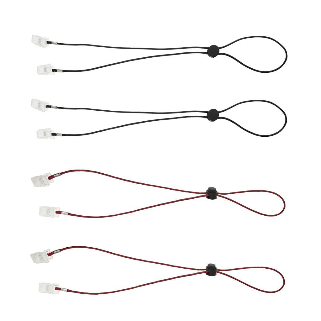 4 Pieces Flexible Bib Napkin Chains Holder Meal Paper Towel Clip Landyard