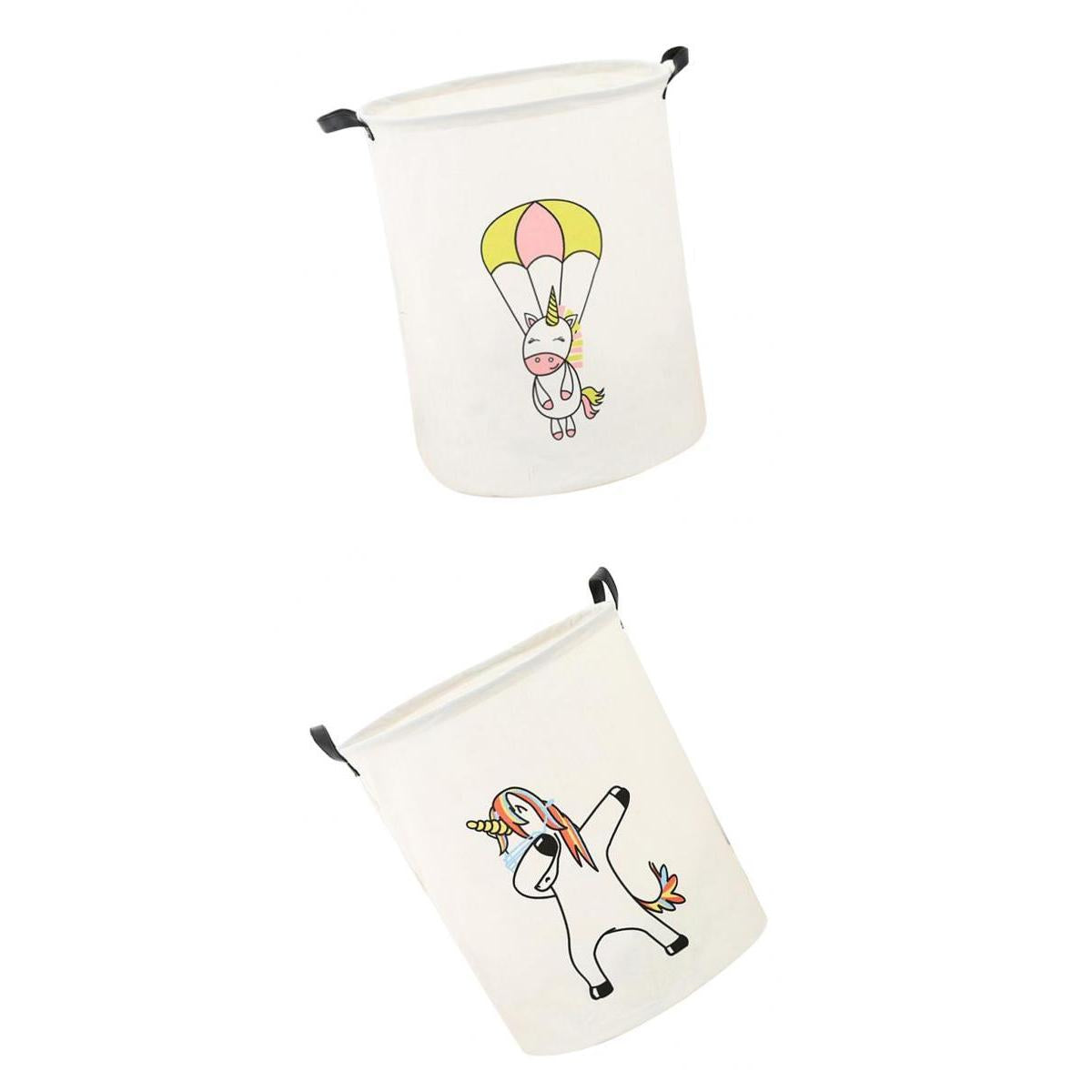 2pcs Children Room Toys Storage Basket Hamper Organizer Unicorn