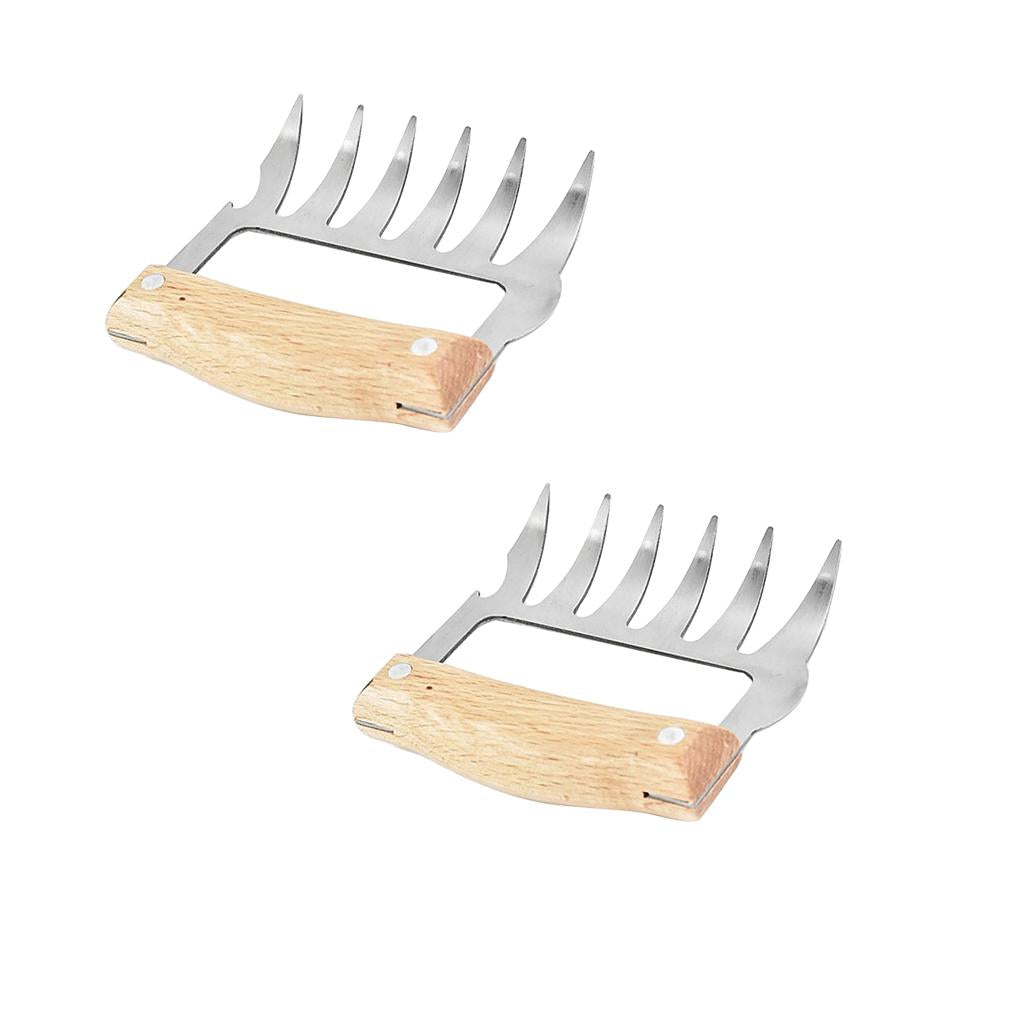2Pcs Heat Resistance Bear Claws Clamp Meat Claw BBQ for Shredding Tearing