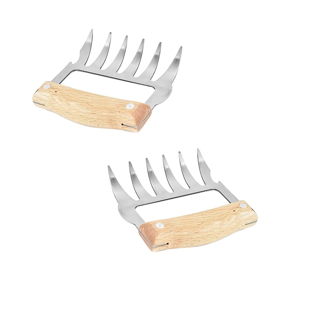 2Pcs Heat Resistance Bear Claws Clamp Meat Claw BBQ for Shredding Tearing