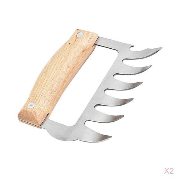 2Pcs Heat Resistance Bear Claws Clamp Meat Claw BBQ for Shredding Tearing