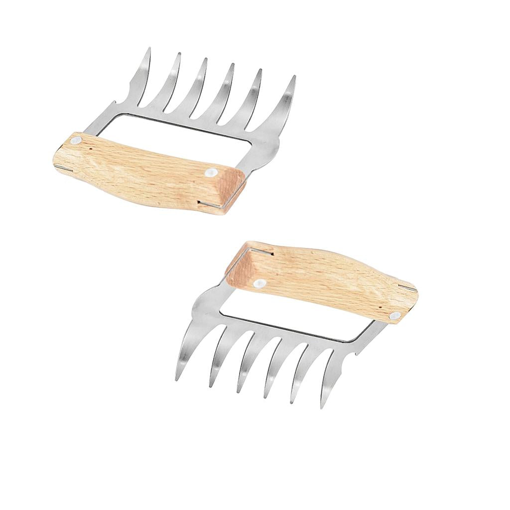 2Pcs Heat Resistance Bear Claws Clamp Meat Claw BBQ for Shredding Tearing