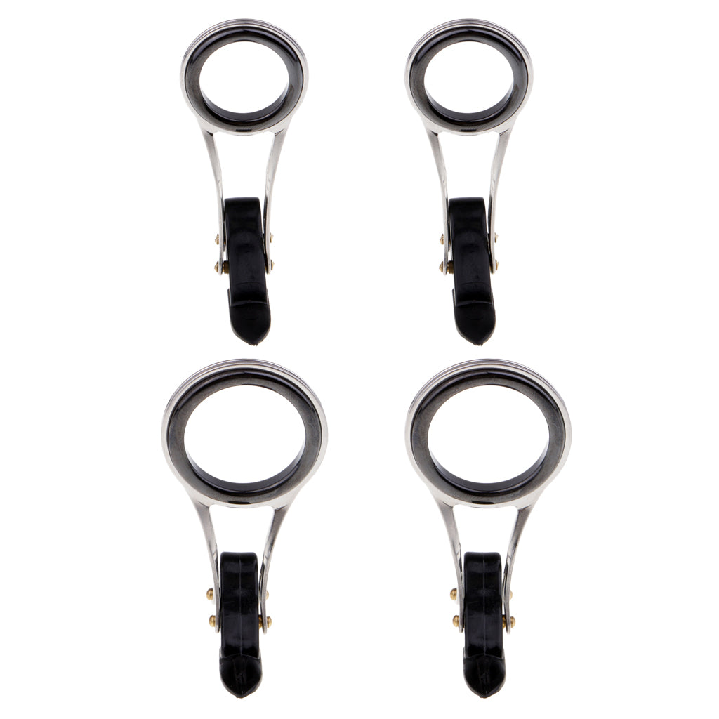 4Pcs 2 Sizes Fishing Rod Guide Eye Ceramic Ring Foldable DIY Tip Repair Kit