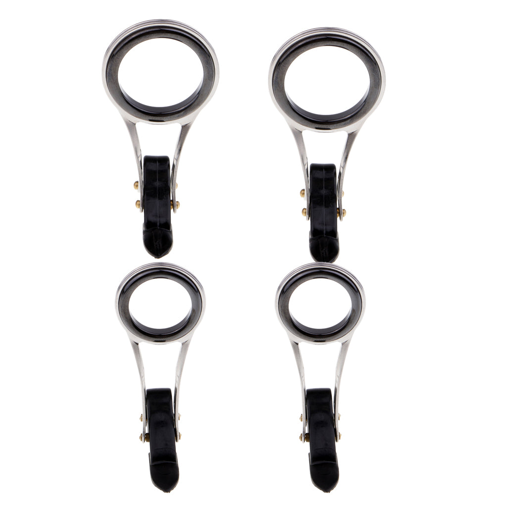 4Pcs 2 Sizes Fishing Rod Guide Eye Ceramic Ring Foldable DIY Tip Repair Kit