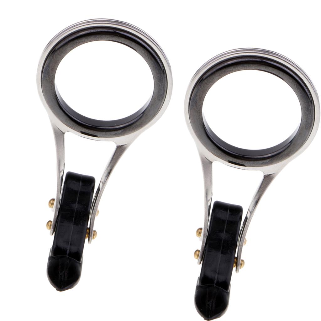 2Pcs Fishing Rod Guide Eyes Ceramic Ring Foldable DIY Tip Repair Kit Size_1