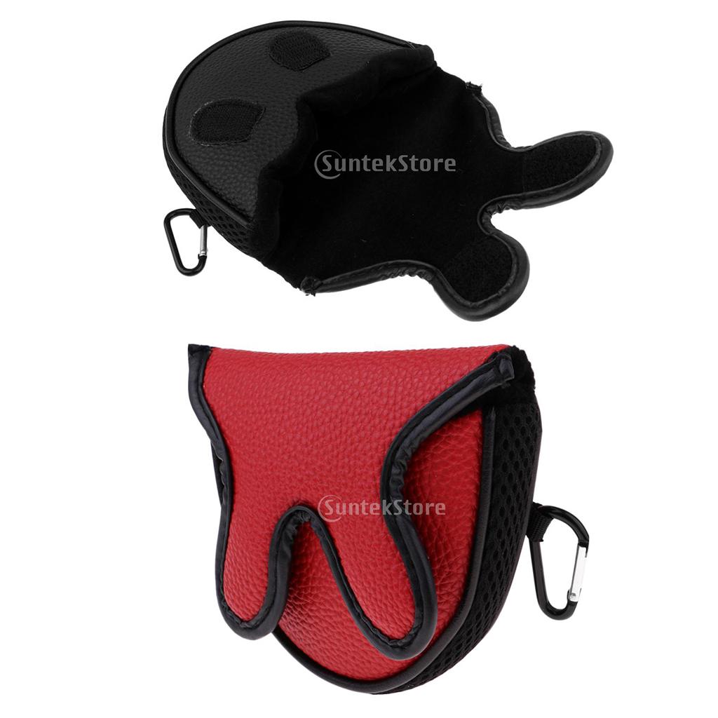 2x Durable PU Golf Mallet Head Cover Putter Shaft Protector Guard Sleeve