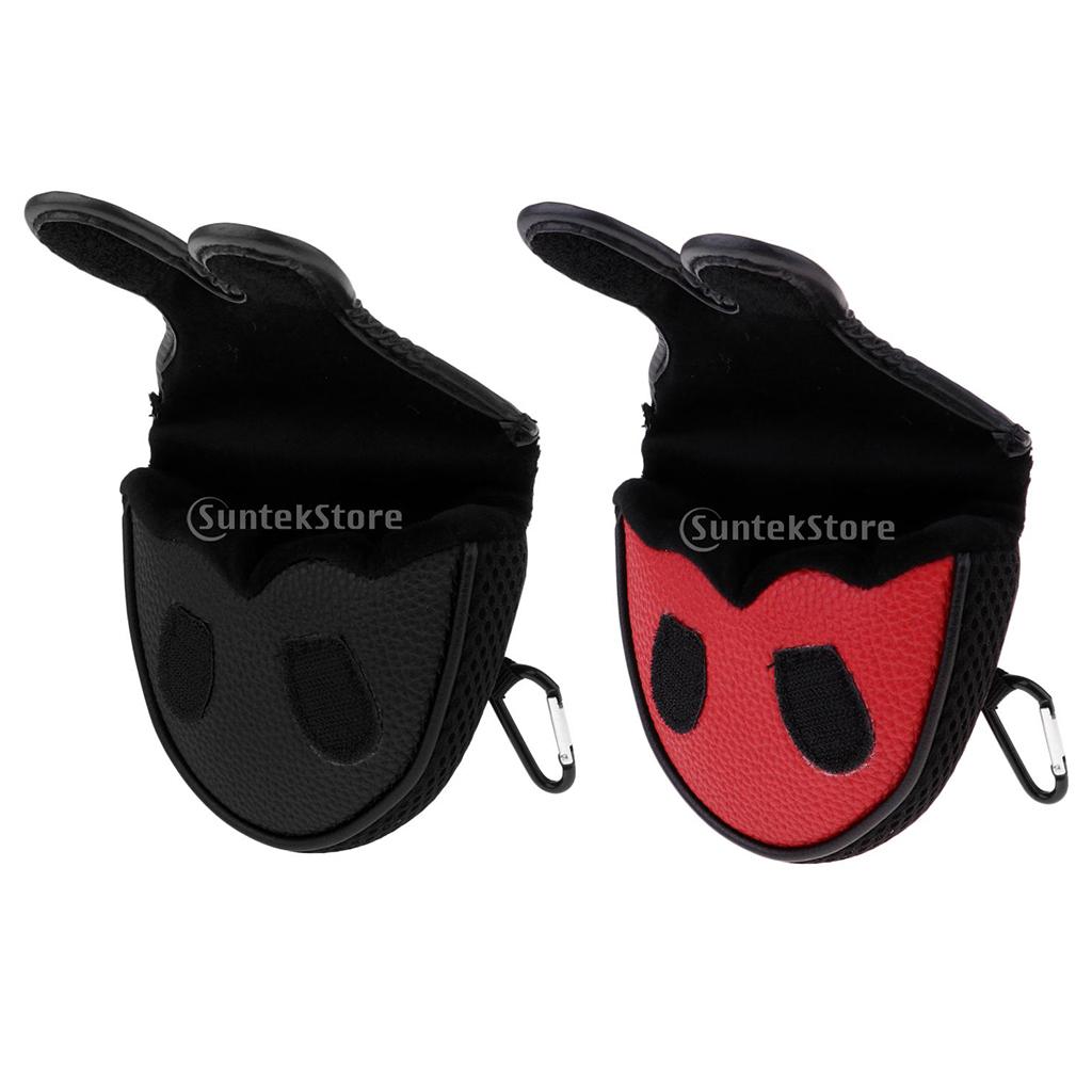 2x Durable PU Golf Mallet Head Cover Putter Shaft Protector Guard Sleeve