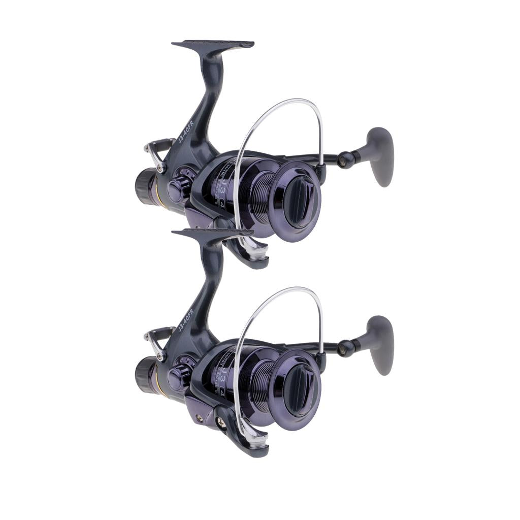 2Pcs Baitfeeder Reel Front & Rear Drag Fishing Reel 5.5:1 3BB 40FR