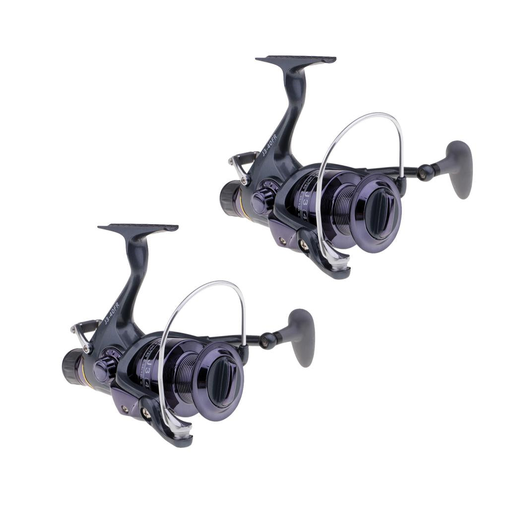 2Pcs Baitfeeder Reel Front & Rear Drag Fishing Reel 5.5:1 3BB 40FR