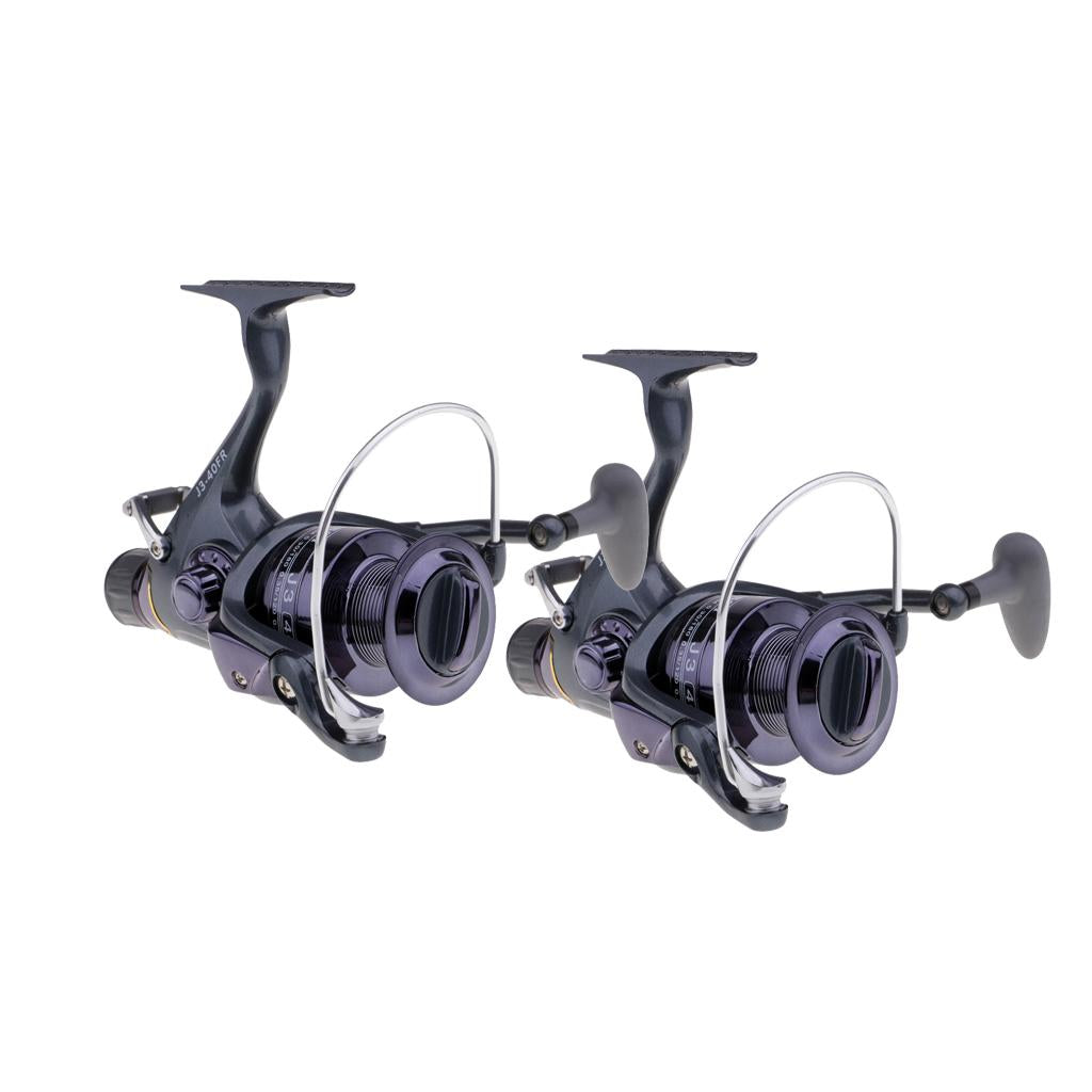 2Pcs Baitfeeder Reel Front & Rear Drag Fishing Reel 5.5:1 3BB 40FR