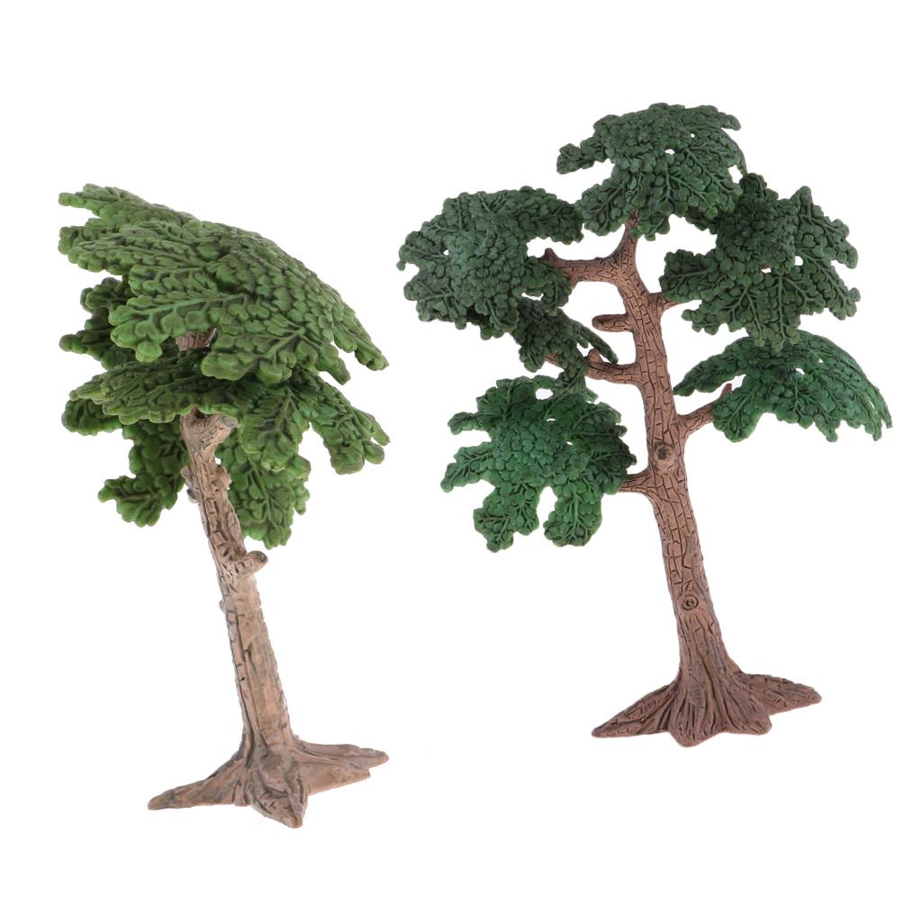 3pieces Pine Tree Model Ancient Cypress for Mini Landscape Diorama Scenery