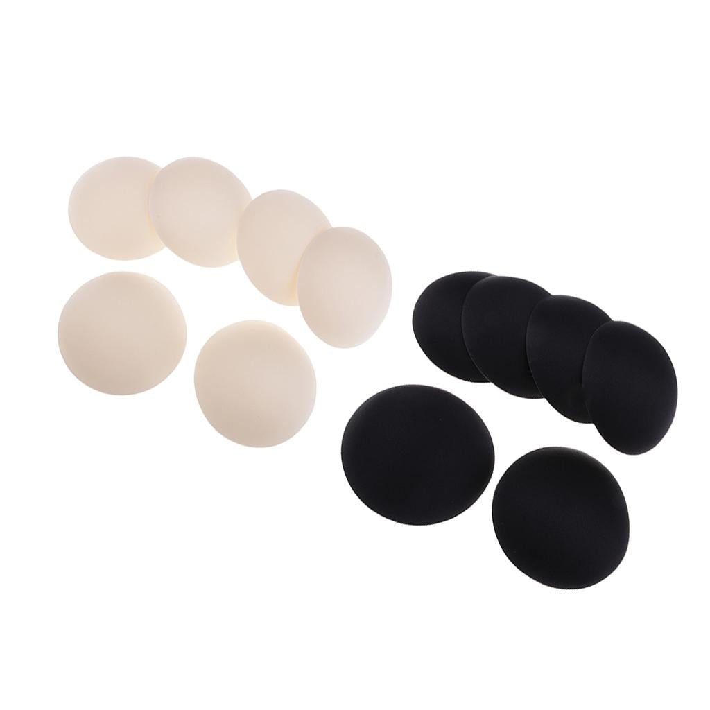 6 Pairs Removable Bikini Inserts Bra Pad Swimsuit Inserts Sponge Black Beige