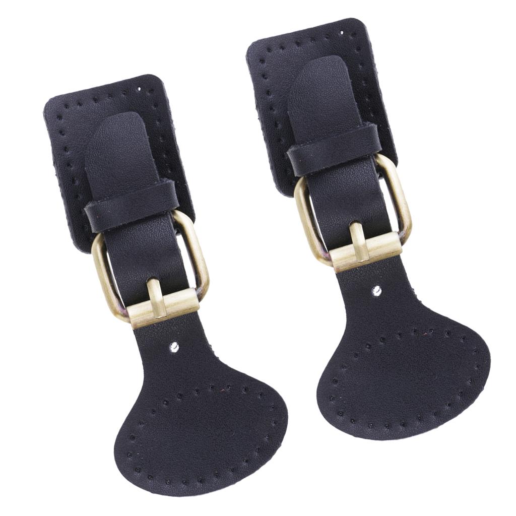 2 Sets Sew on Leather Magnetic Snap Buckles Sewing Fasteners for Bag Black