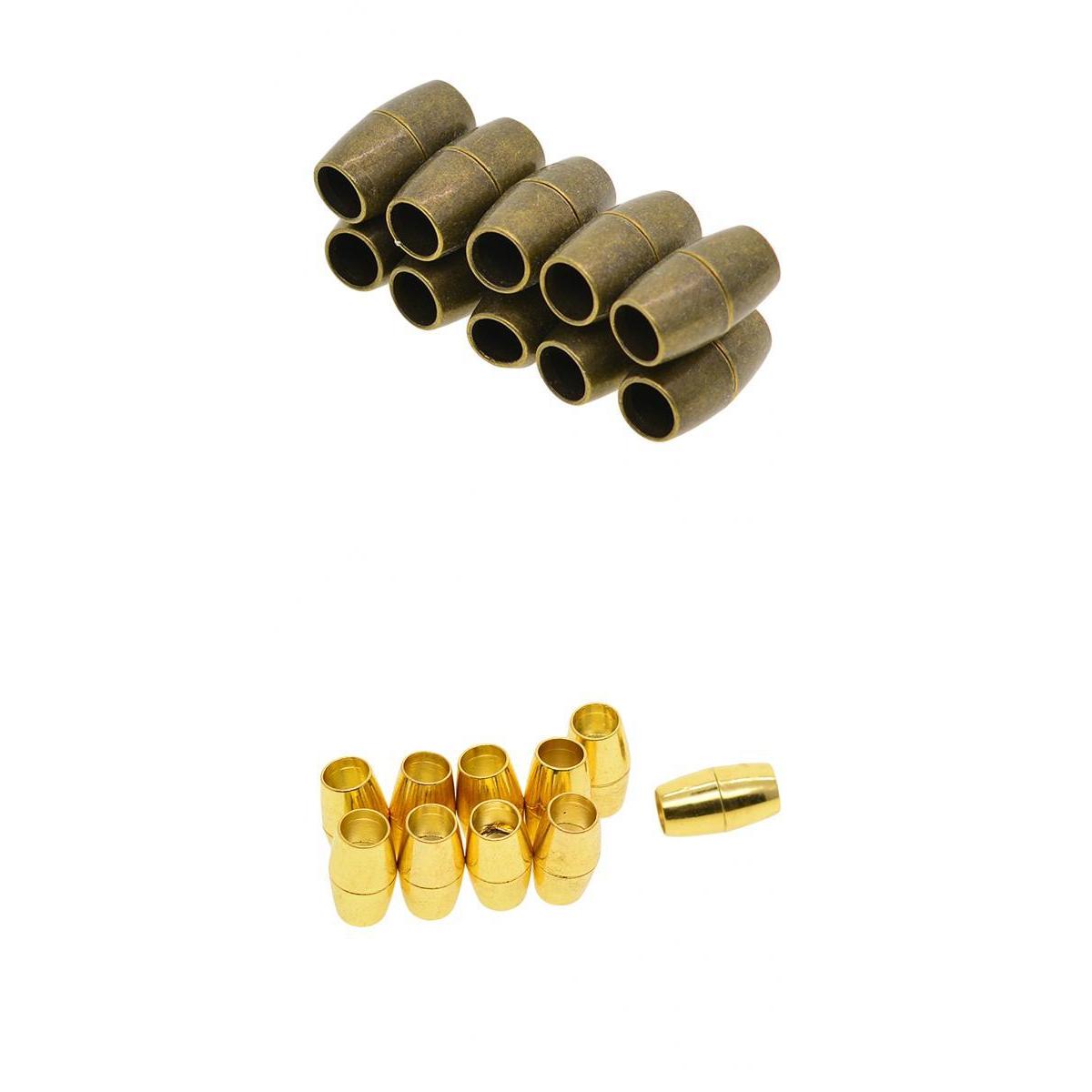 20 Pieces Bracelet Necklace Magnetic Clasps Jewelry Making 5mm Gold Bronze
