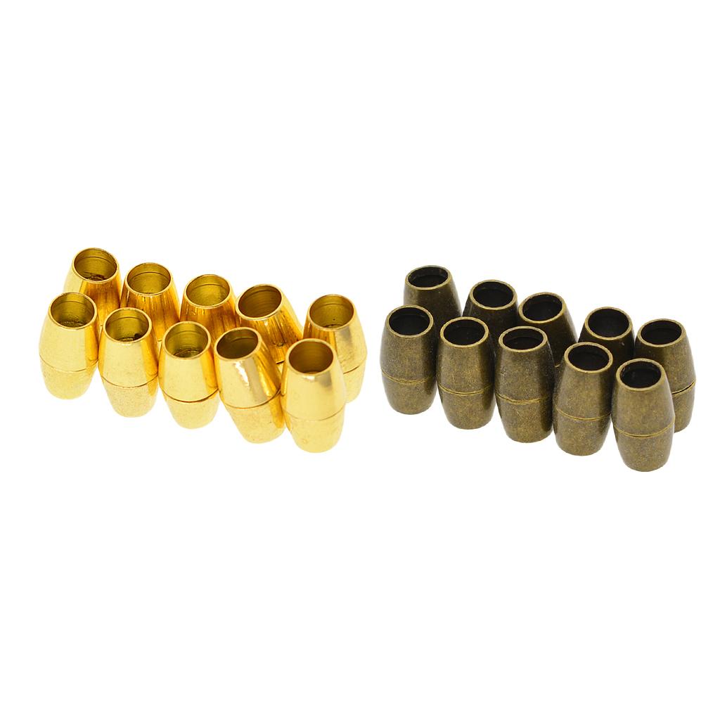 20 Pieces Bracelet Necklace Magnetic Clasps Jewelry Making 5mm Gold Bronze